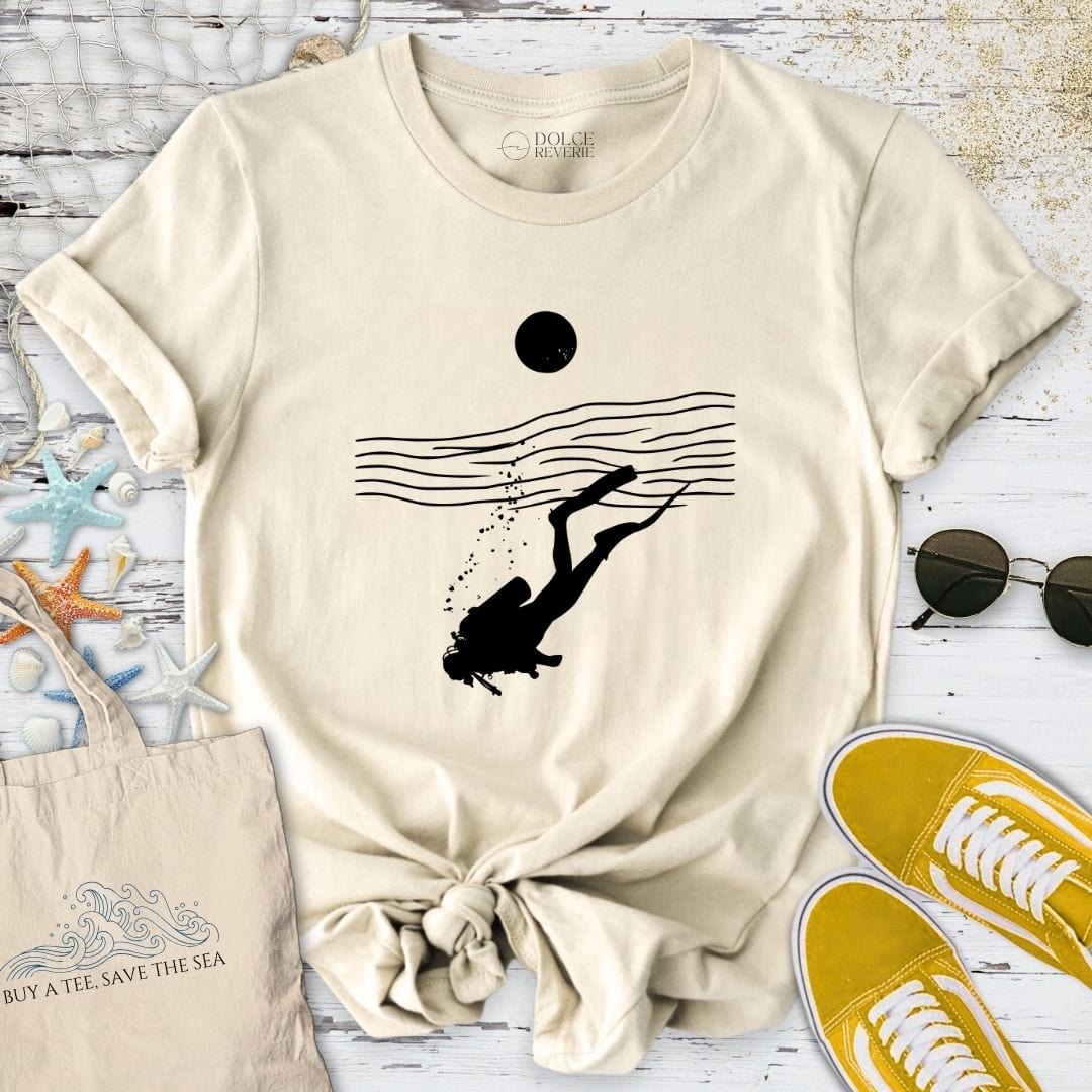 Diving Line Art T-Shirt