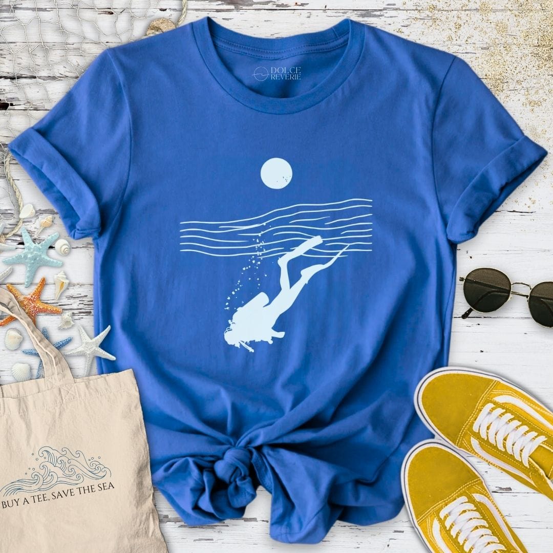 Diving Line Art T-Shirt
