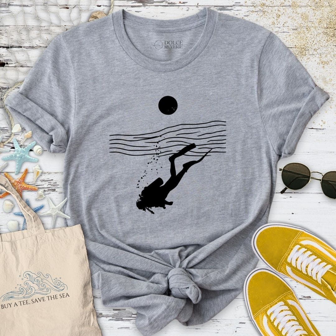 Diving Line Art T-Shirt