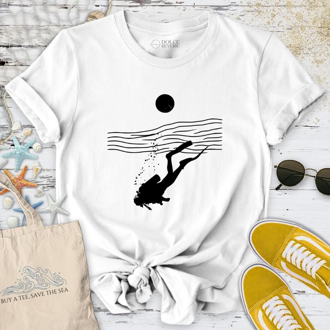 Diving Line Art T-Shirt