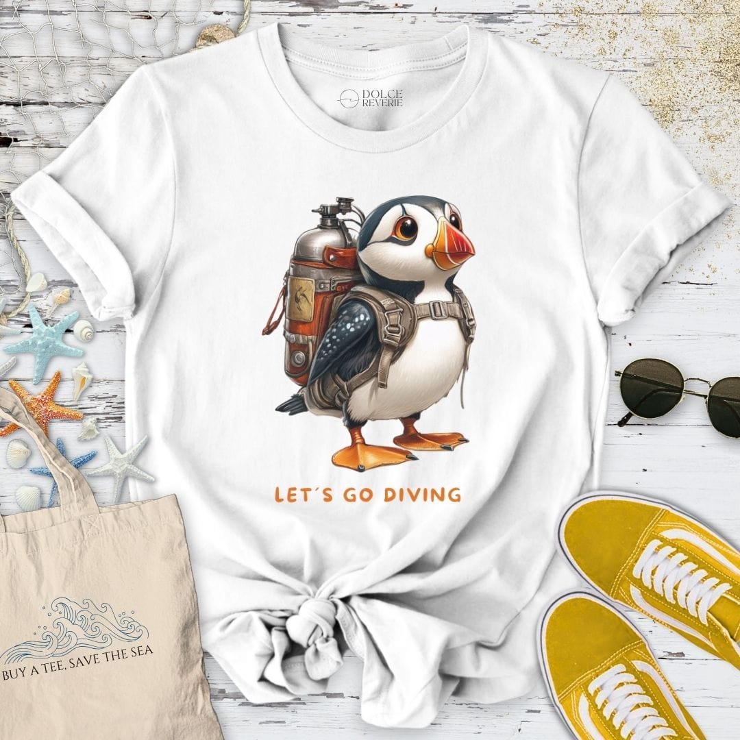 Let's Go Diving Puffin T-Shirt