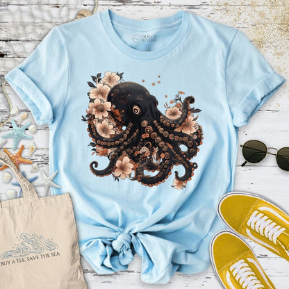 Japanese Black Octopus T-Shirt