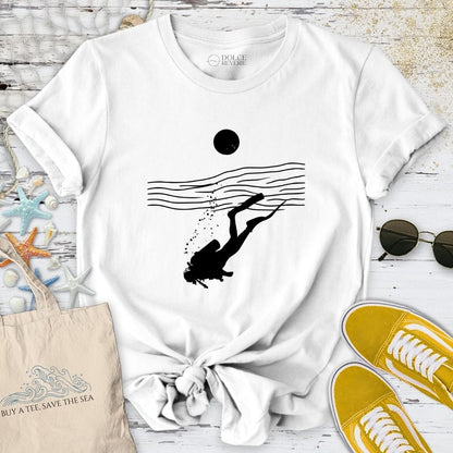 Diving Line Art T-Shirt