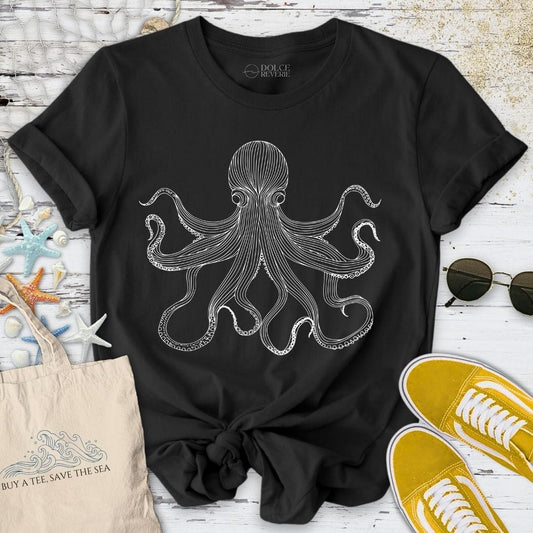 Octopus Line Art T-Shirt